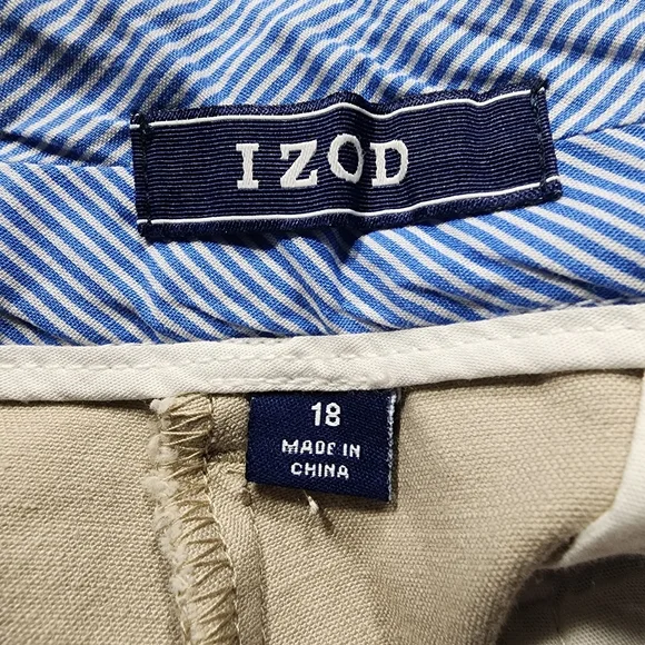 IZOD Khaki Bar Harbor Shorts Size 18 - Picture 10 of 12